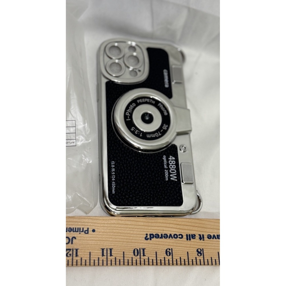 Phone Case For Apple iPhone 13 Pro Max Camera Black Silver New
